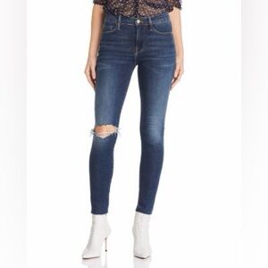 FRAME Le Skinny De Jeanne Raw-Edge Jeans Mid Rise Size 27